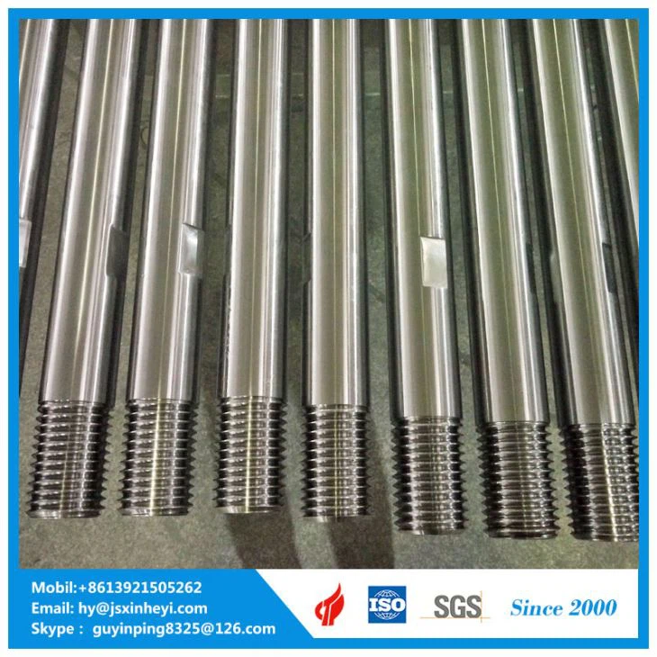 Μη-σβησμένο και τοποθετούμε ράβδο χάλυβα γύρο σωλήνας ράβδο